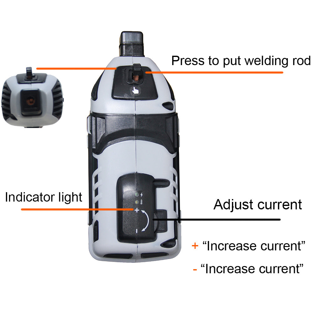 Handheld Arc Welder - 110V Semi-Automatic, Digital Intelligent Current Control, Fits 2.5mm Electrodes, US Plug