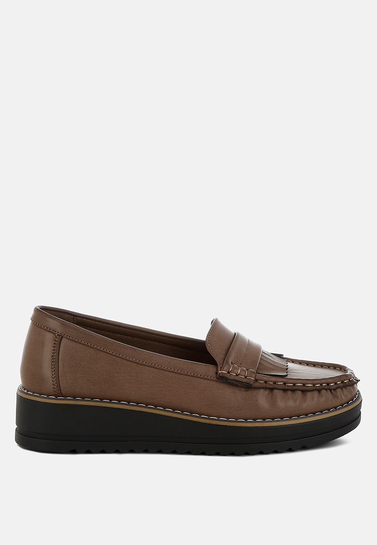 Croyda Fringed Nubuck Loafers-6