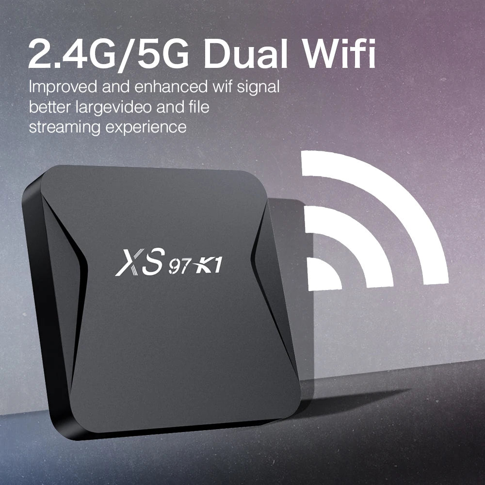 High Quality Motherboard Android 10.0 Tv Box XS97 K1 ARM Cor-tex A53 2GB 16GB 5G Dual Wifi Best Best Price