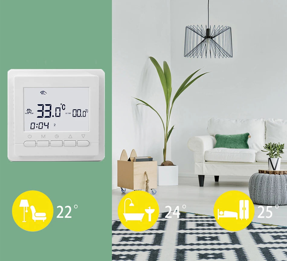 Hot Selling Tuya Smart Thermostat Button Control Underfloor Home Heating Thermostat Weekly Programmable Customization