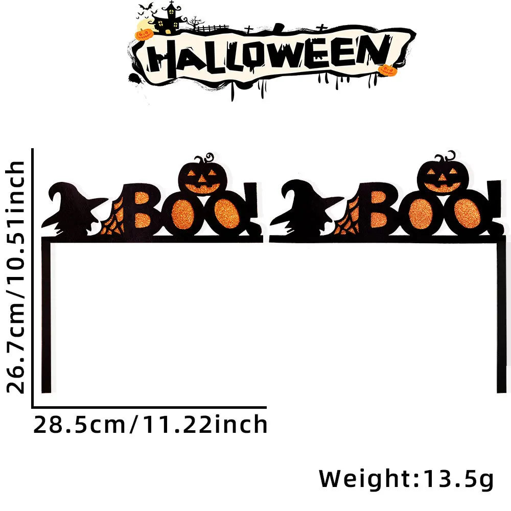 Halloween Door Frame Decoration,Bats,Pumpkins,Spider Webs,Door and Window Corner Sign, Halloween Home Decor,corner Stickers 2024