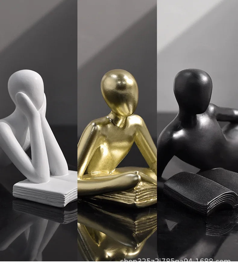 The New Creative Thinker Reads The Decoration Piece Modern Simple Home Living Room Abstract Decoration Gift