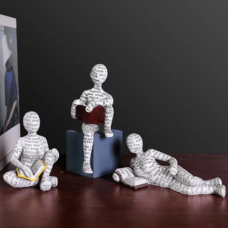 Resin Scholar's Decoration Creative Reading Art Design Modern Home Office Bookshelf TV Cabinet Accessories Desk Ornaments Gifts