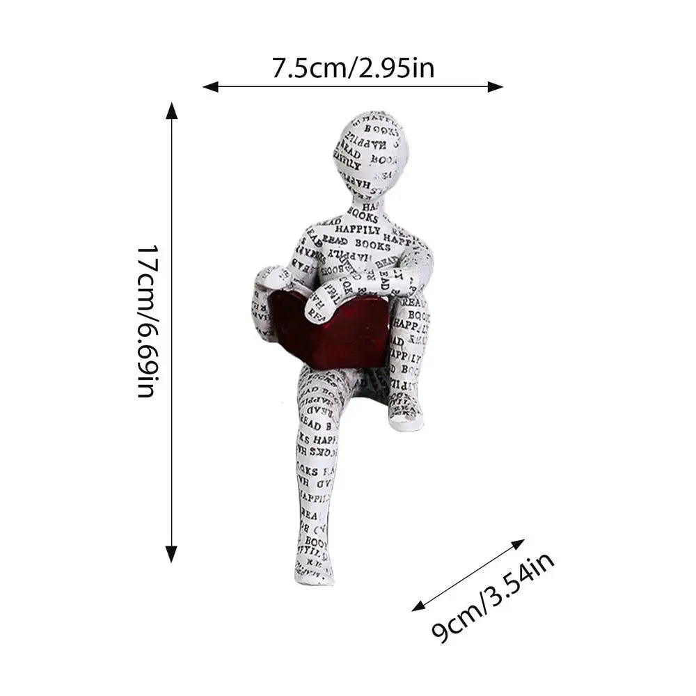 Resin Scholar's Decoration Creative Reading Art Design Modern Home Office Bookshelf TV Cabinet Accessories Desk Ornaments Gifts