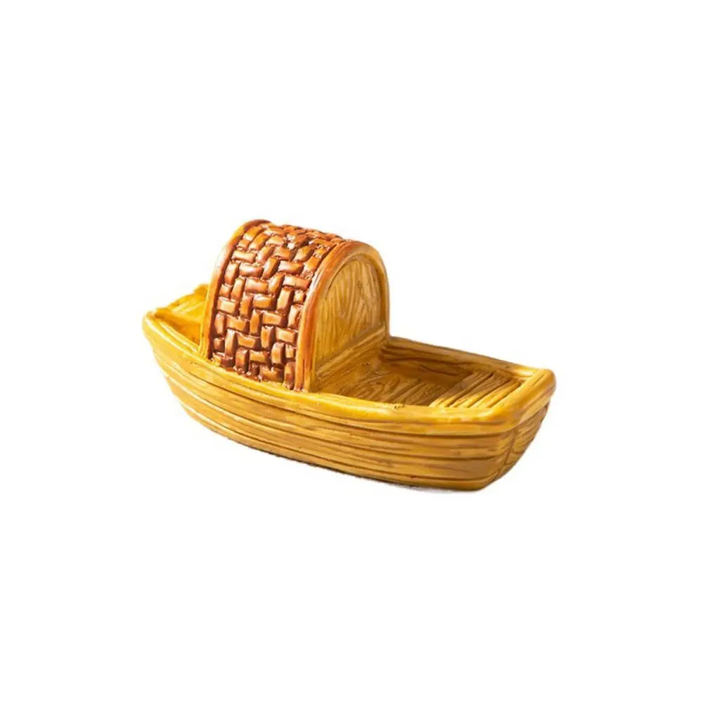 Decorative Mini Resin House Chinese Style Resin Bonsai Landscaping Retor Mini House Retro Building Home Desk