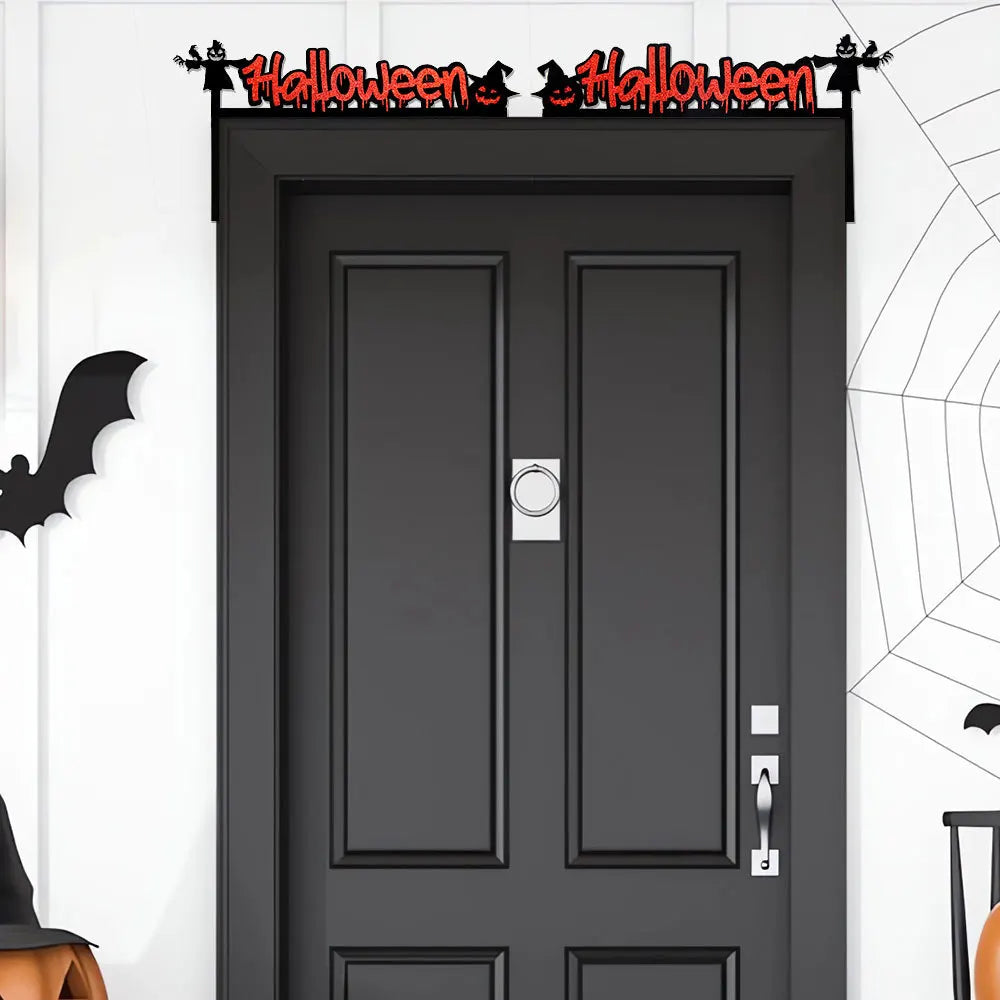 Halloween Door Frame Decoration,Bats,Pumpkins,Spider Webs,Door and Window Corner Sign, Halloween Home Decor,corner Stickers 2024