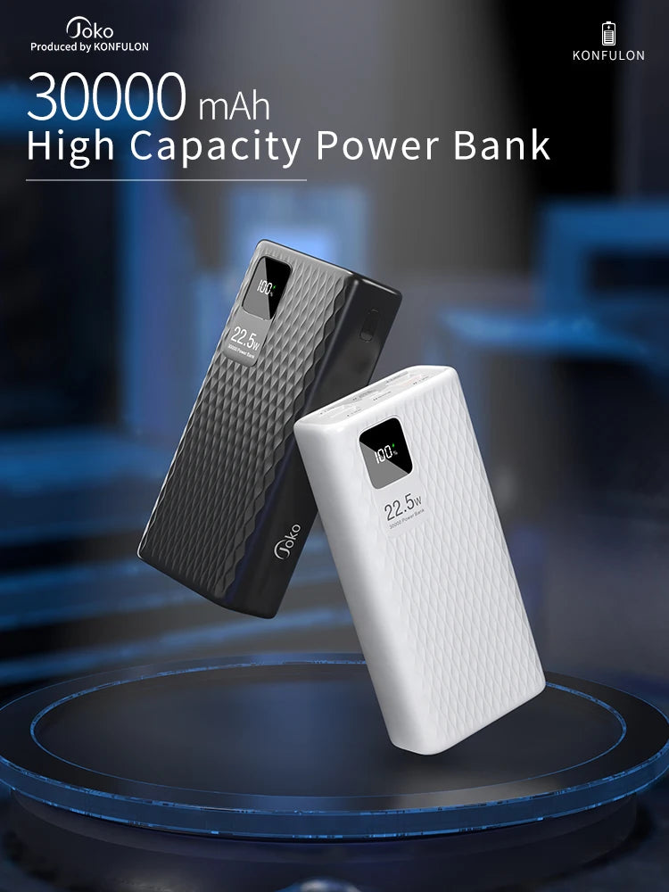Power Bank 30000mAh With 20W PD 22.5W QC Quick Charging Powerbank Support FCP AFC VOOC 22.5 Portable PoverBank 20000mAh