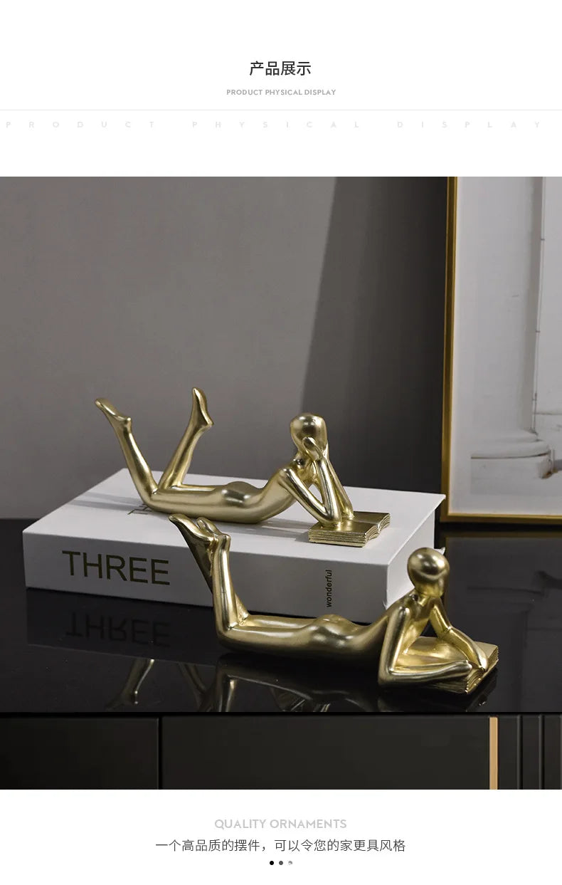 The New Creative Thinker Reads The Decoration Piece Modern Simple Home Living Room Abstract Decoration Gift