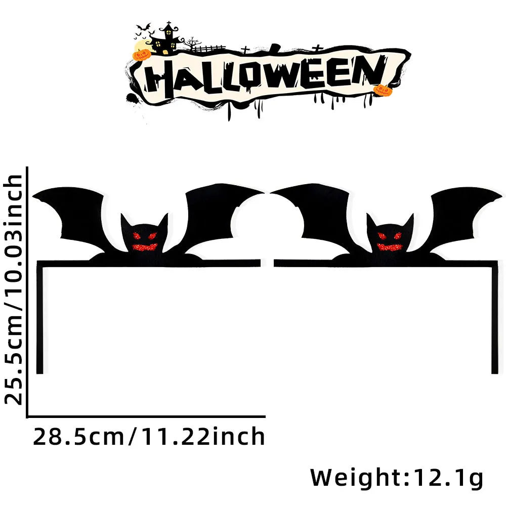 Halloween Door Frame Decoration,Bats,Pumpkins,Spider Webs,Door and Window Corner Sign, Halloween Home Decor,corner Stickers 2024