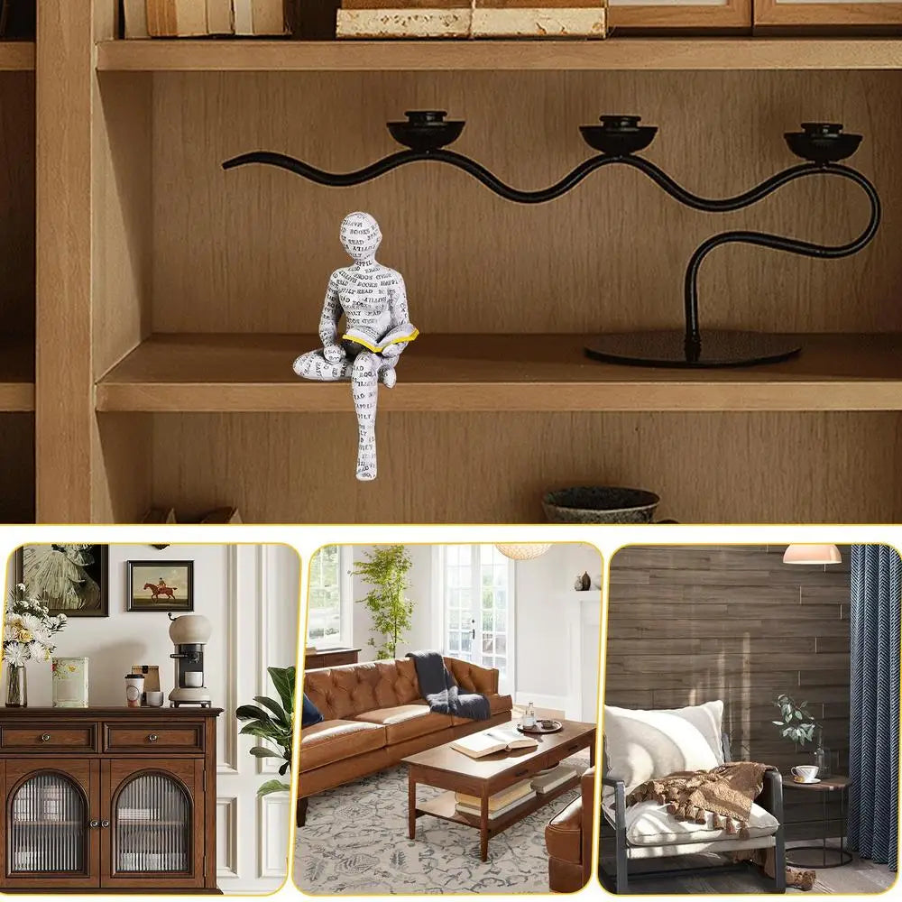 Resin Scholar's Decoration Creative Reading Art Design Modern Home Office Bookshelf TV Cabinet Accessories Desk Ornaments Gifts
