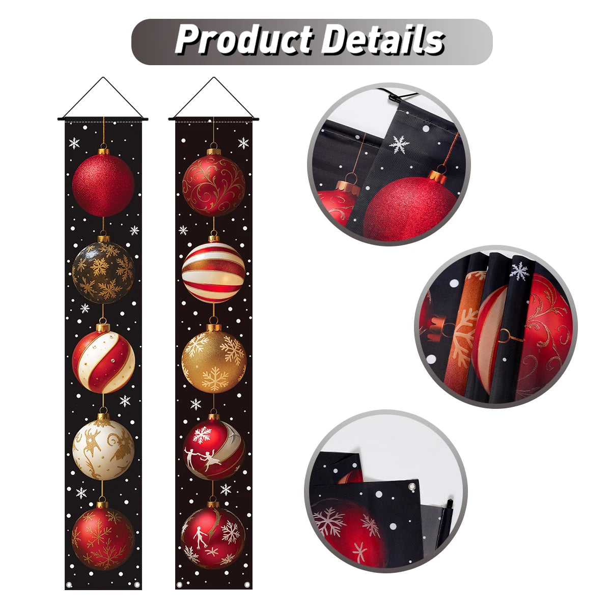 Christmas Door Couplet Merry Christmas Decorations for Home 2025 Navidad Natal Xmas Ornament Porch Fireplace Banner New Year