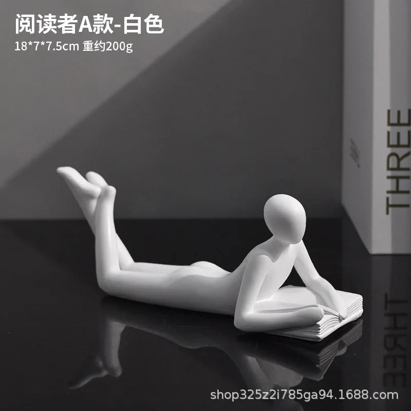 The New Creative Thinker Reads The Decoration Piece Modern Simple Home Living Room Abstract Decoration Gift