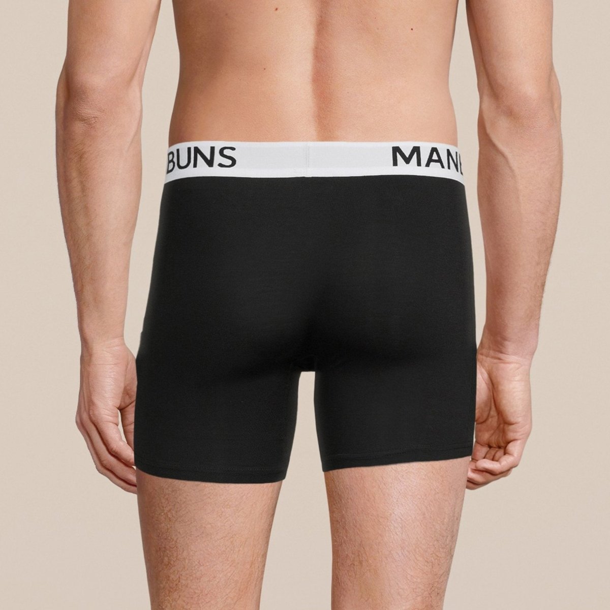 Men's Classic Black Boxer Brief Underwear with Pouch-2