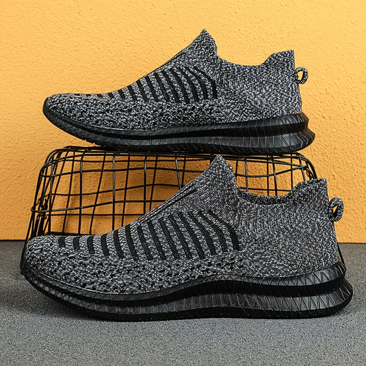 Lightweight Breathable Running Shoes] Men's Slip On Breathable Lightweight Running Shoes, Outdoor Casual Walking Shoes Men's Sneakers