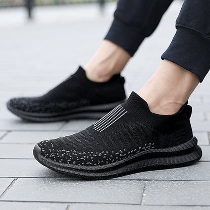 Lightweight Breathable Running Shoes] Men's Slip On Breathable Lightweight Running Shoes, Outdoor Casual Walking Shoes Men's Sneakers