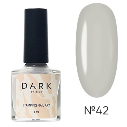 DARK Stamping Polish Light Gray #42, 8ml-0