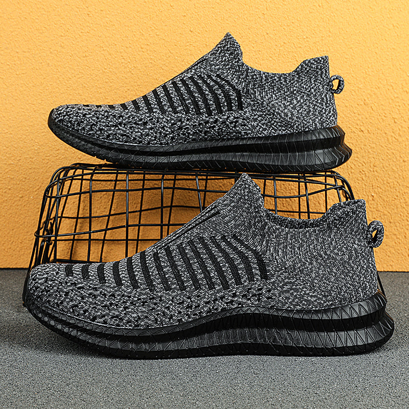 Lightweight Breathable Running Shoes] Men's Slip On Breathable Lightweight Running Shoes, Outdoor Casual Walking Shoes Men's Sneakers