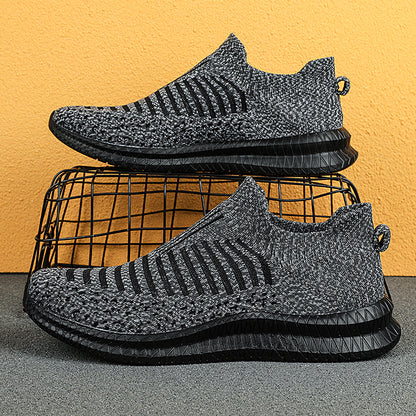 Lightweight Breathable Running Shoes] Men's Slip On Breathable Lightweight Running Shoes, Outdoor Casual Walking Shoes Men's Sneakers