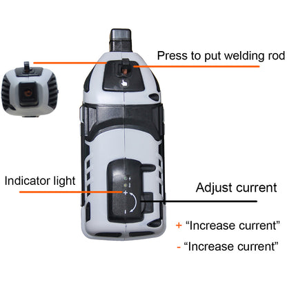 Handheld Arc Welder - 110V Semi-Automatic, Digital Intelligent Current Control, Fits 2.5mm Electrodes, US Plug
