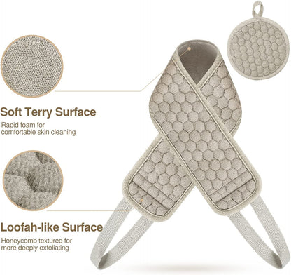 Deep Cleansing Back Scrubber for Men and Women - Exfoliates and Relaxes Your Body in the Shower or Bath