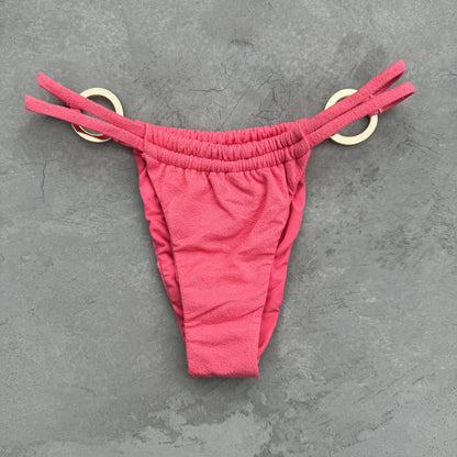 Seashore Textured Coral Delight Kayla Bikini Bottom-1