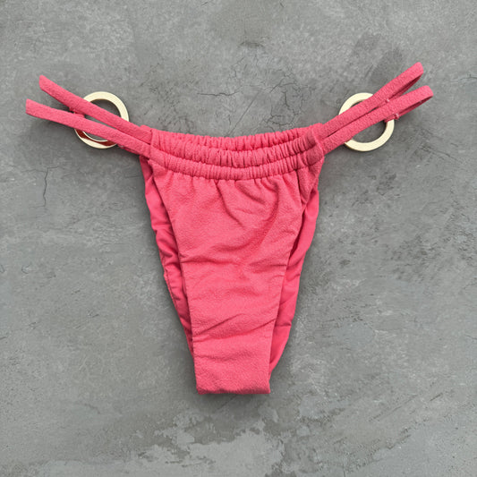 Seashore Textured Coral Delight Kayla Bikini Bottom-1