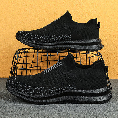 Lightweight Breathable Running Shoes] Men's Slip On Breathable Lightweight Running Shoes, Outdoor Casual Walking Shoes Men's Sneakers