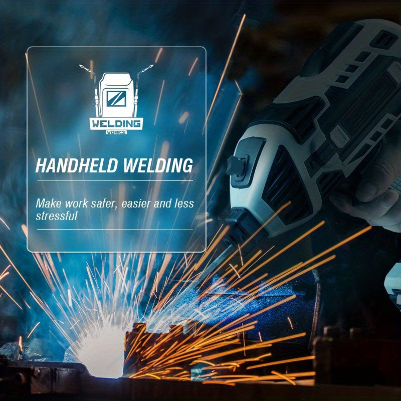 Handheld Arc Welder - 110V Semi-Automatic, Digital Intelligent Current Control, Fits 2.5mm Electrodes, US Plug