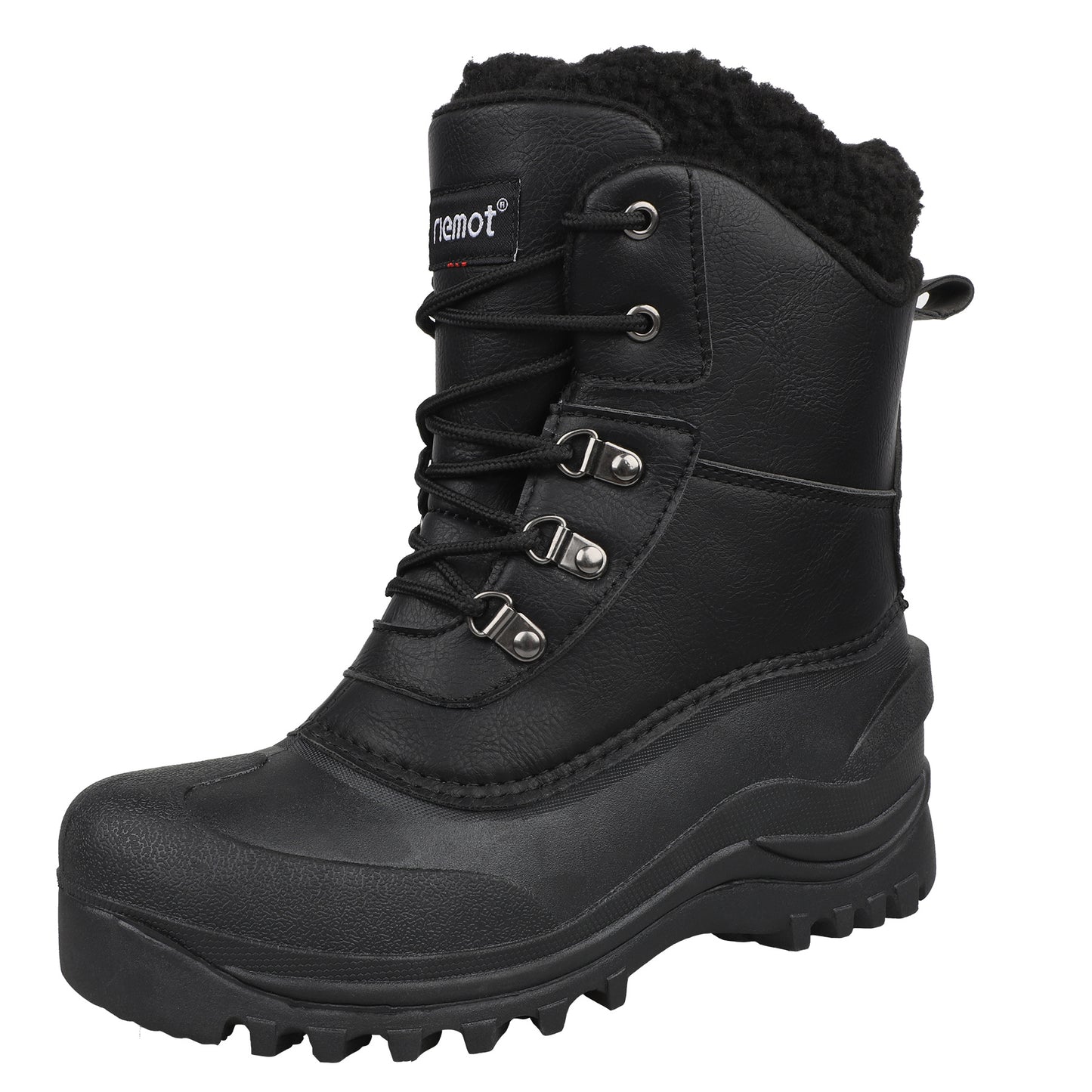 [Popular Choice] Riemot Men's High Quality Snow Boots - Durable, Non-Slip Traction Sole for Hiking, Trekking & Gardening - Warm Fleece Lined Ankle Support, Lace-Up Closure- Versatile All-Season Outdoor Footwear
