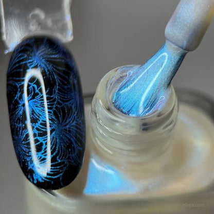 DARK Stamping Polish  Blue Chameleon #46, 10ml-2