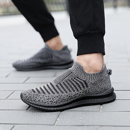 Lightweight Breathable Running Shoes] Men's Slip On Breathable Lightweight Running Shoes, Outdoor Casual Walking Shoes Men's Sneakers