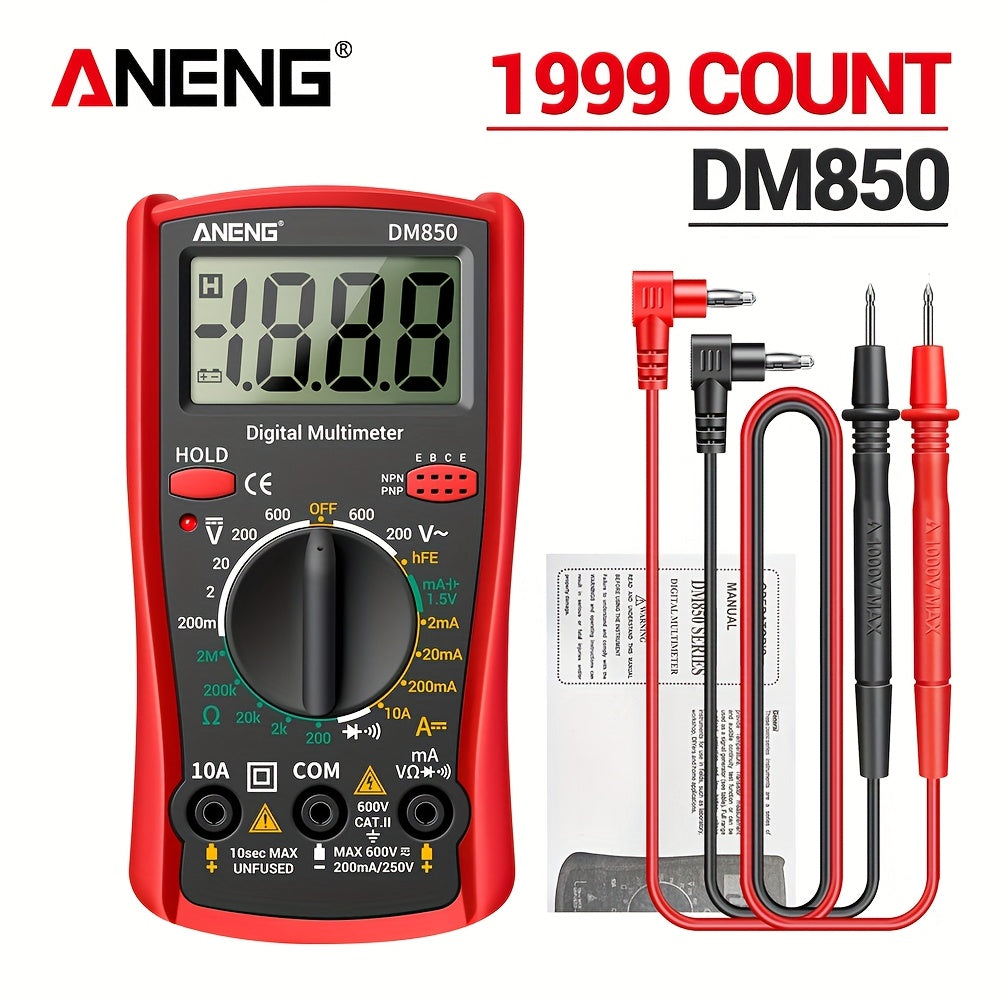 ANENG DM850 Automatic Professional Digital Multimeter 1999 Counts Auto AC/DC Votage Tester Ohm Current Ammeter Detector Tool Without battery