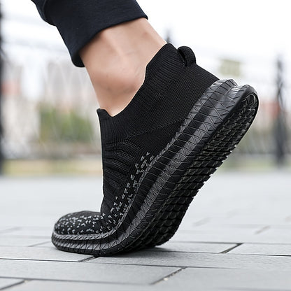 Lightweight Breathable Running Shoes] Men's Slip On Breathable Lightweight Running Shoes, Outdoor Casual Walking Shoes Men's Sneakers