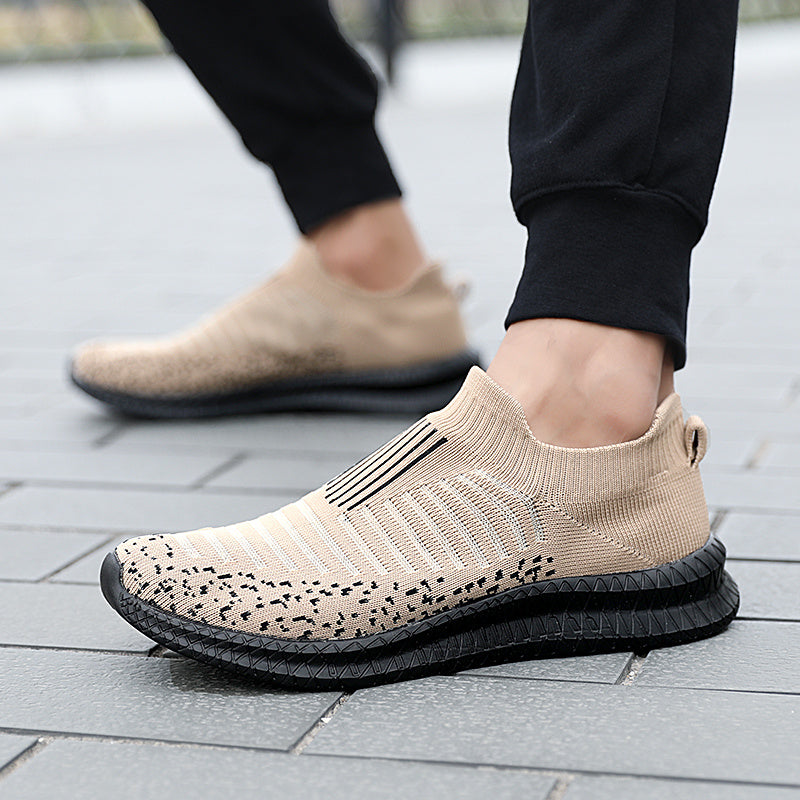 Lightweight Breathable Running Shoes] Men's Slip On Breathable Lightweight Running Shoes, Outdoor Casual Walking Shoes Men's Sneakers