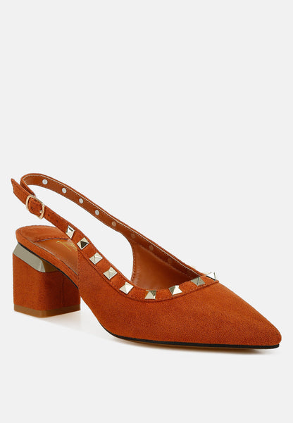 Ameya Stud Emebllished Microfiber Sandals-1