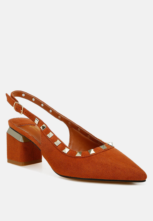 Ameya Stud Emebllished Microfiber Sandals-1