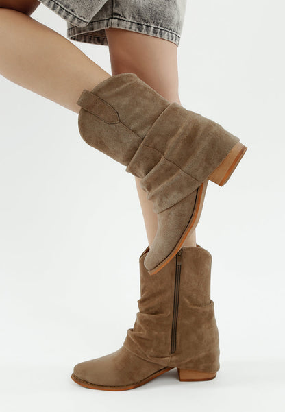 Bronco Slouchy Calf Boots-1