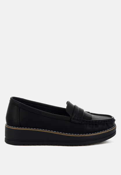 Croyda Fringed Nubuck Loafers-5