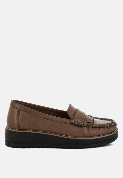 Croyda Fringed Nubuck Loafers-6