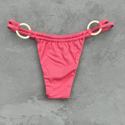 Seashore Textured Coral Delight Kayla Bikini Bottom-0