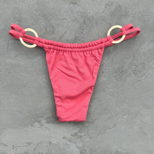 Seashore Textured Coral Delight Kayla Bikini Bottom-0