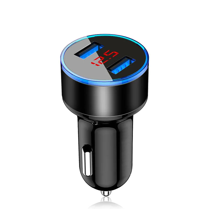 3.1A Dual USB Mobile Phone Car Charger For iPhone 12 11 Pro XS Max 8 7 Plus Xiaomi Mi Poco M3 X3 NFC Fast Charging Phone Adapter