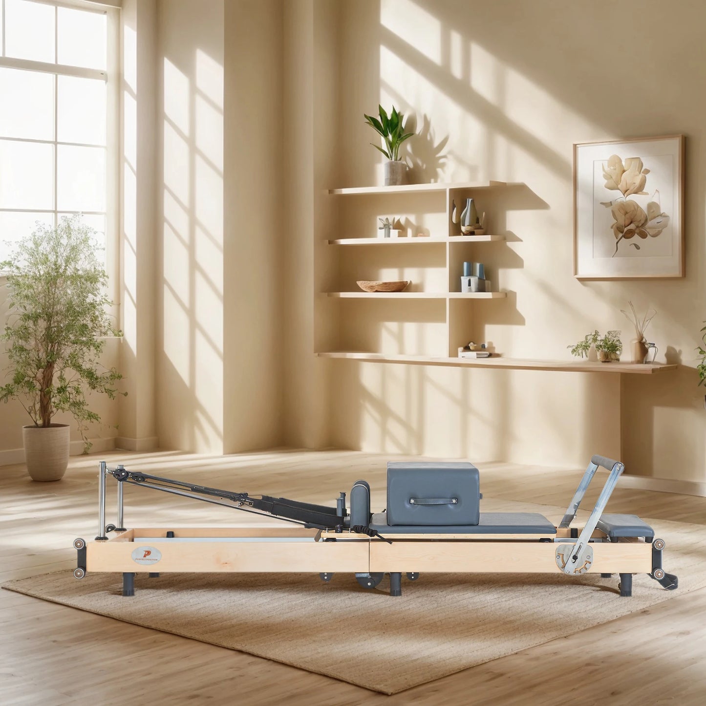 Low Price Home Oak Wood Folding Fitness Training Equipment Foldable Pilates Reformer