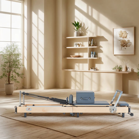 Low Price Home Oak Wood Folding Fitness Training Equipment Foldable Pilates Reformer