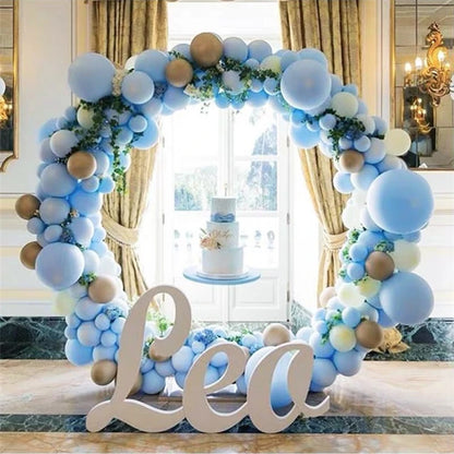 T04201 Latex Garland Baby Shower Party Happy Birthday Wedding Arch Kit Stand Balloon Set Metallic Foil Balloon Decoration