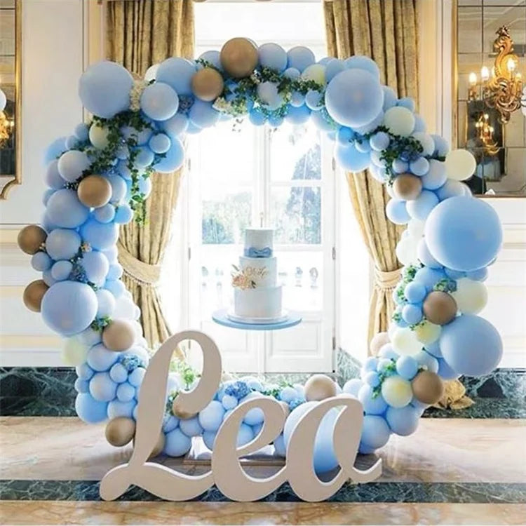 T04201 Latex Garland Baby Shower Party Happy Birthday Wedding Arch Kit Stand Balloon Set Metallic Foil Balloon Decoration