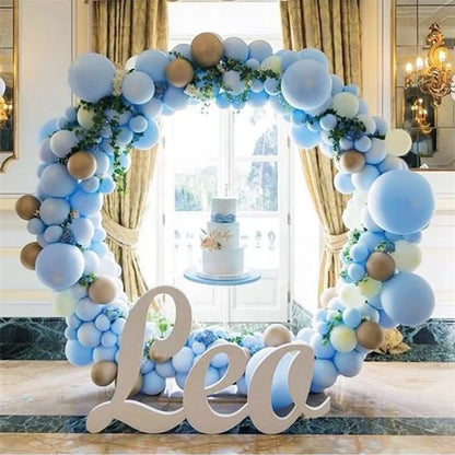 T04201 Latex Garland Baby Shower Party Happy Birthday Wedding Arch Kit Stand Balloon Set Metallic Foil Balloon Decoration