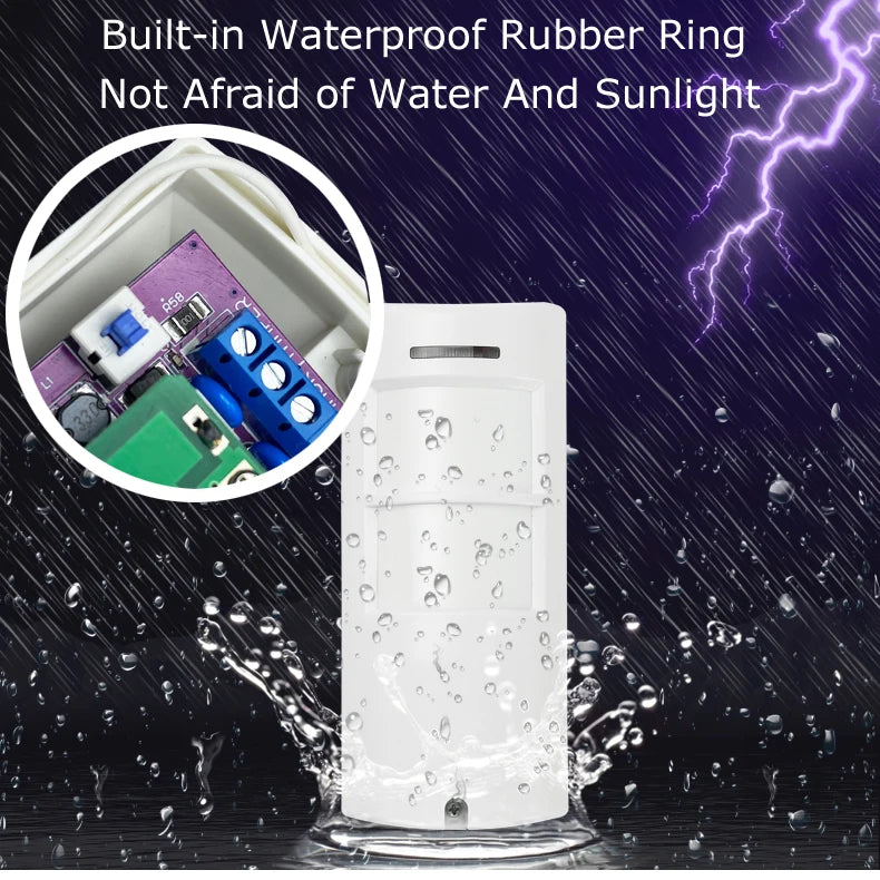 IP65 Waterproof 2 PIR and Microwave Dual Technology Pet Friendly DC 12v Outdoor PIR Infrared Motion Sensor