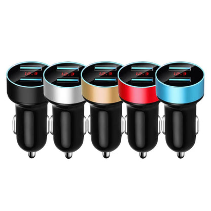 3.1A Dual USB Mobile Phone Car Charger For iPhone 12 11 Pro XS Max 8 7 Plus Xiaomi Mi Poco M3 X3 NFC Fast Charging Phone Adapter