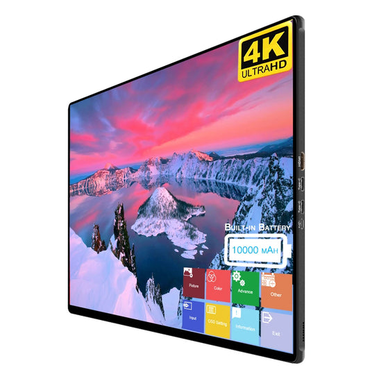 Sibolan 15.6 Inch Portable 4k Monitor Touch Screen Built-in Battery 10000 MAh Portable Monitor for Laptop Support OEM for Ps5